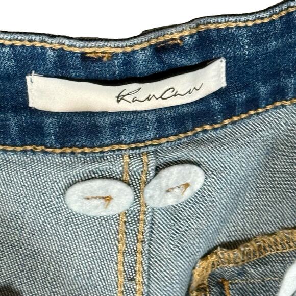 Kancan Women's 29 Junior 11 High Rise Wide Leg Trouser Jeans Medium Stonewash - Picture 5 of 10